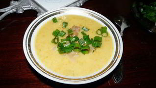 Рецепт Супа-пюре картофельного с копченным кальмаром