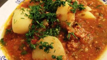 Рецепт Супа-пюре с рубленым мясом