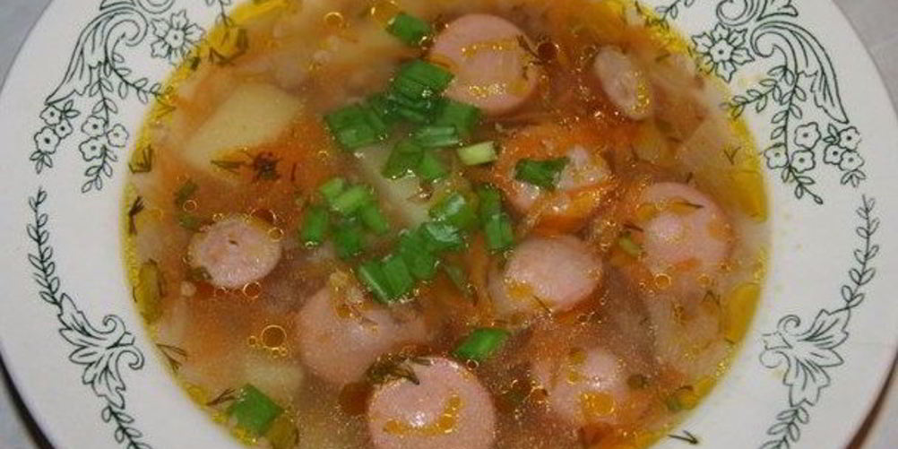 Как приготовить суп с сосисками и макаронами