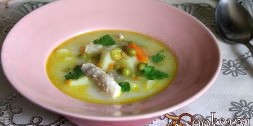 Как приготовить суп с зеленым горошком, манкой и плавленным сыром