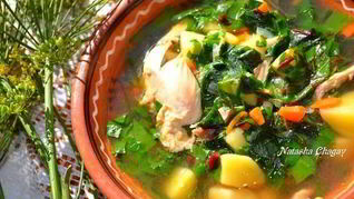 Рецепт Супа со свекольной ботвой