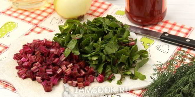 Рецепт горячего свекольника с ботвой