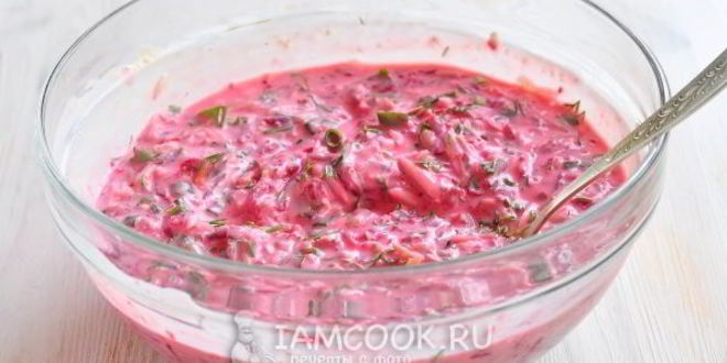 Рецепт холодного свекольника на кефире