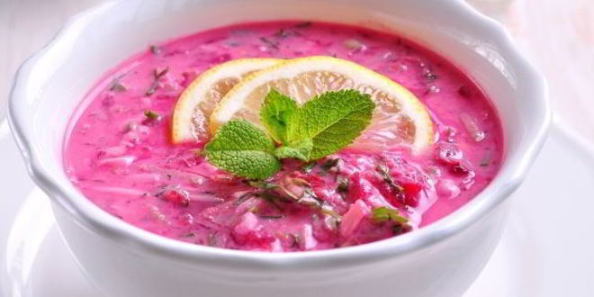 Рецепт холодного свекольника на кефире