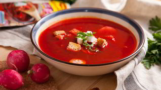 Рецепт Холодного свекольника с брынзой