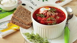 Рецепт Классического горячего свекольника с мясом