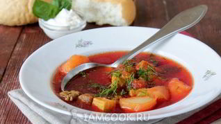 Рецепт Классического горячего свекольника со свининой