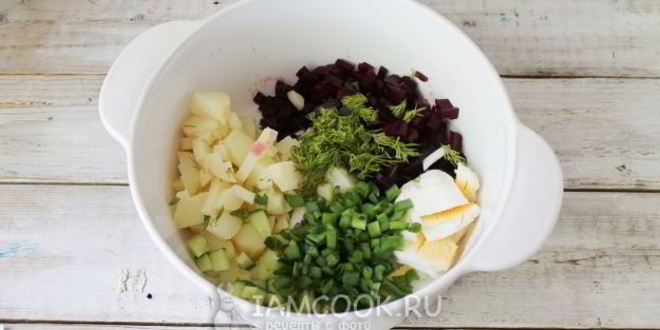 Рецепт классического холодного свекольника на кефире