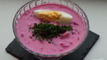 Рецепт Свекольника холодного на кефире