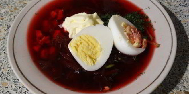 Рецепт свекольника-холодняка с яйцом