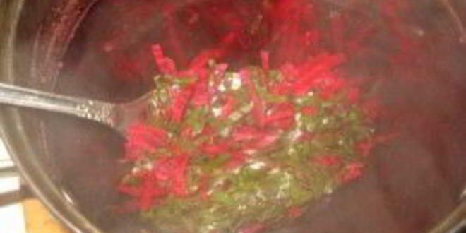 Рецепт свекольника с ботвой