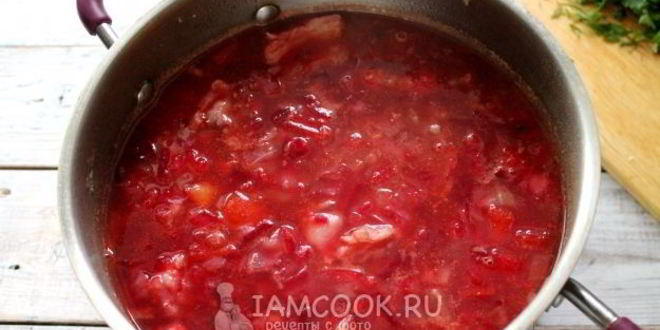 Рецепт свекольника с капустой