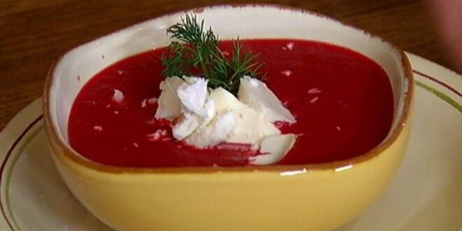 Рецепт свекольника с козьим сыром