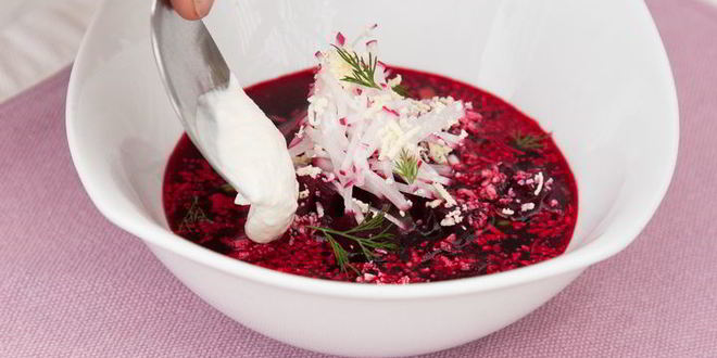 Рецепт свекольника с соленым огурцом