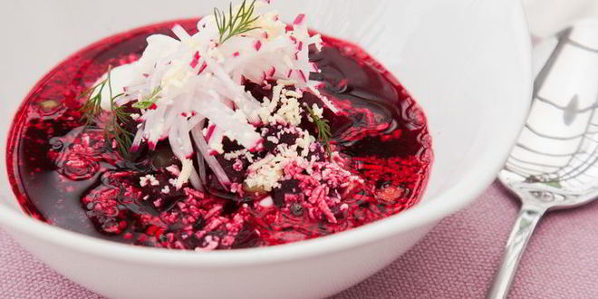 Рецепт свекольника с соленым огурцом