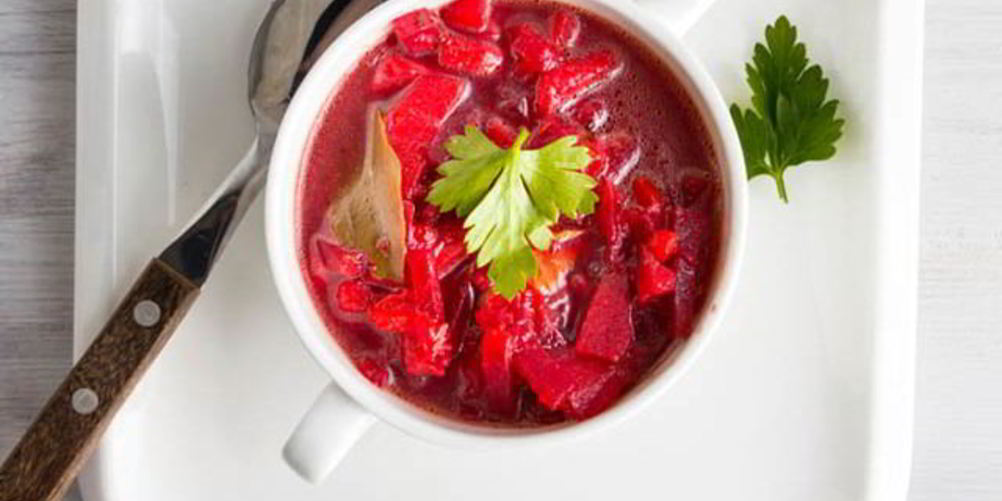 Как приготовить теплый свекольник с мясом и болгарским перцем