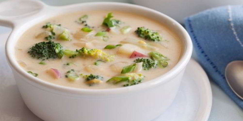 Как приготовить легкий сырный суп с шампиньонами и брокколи