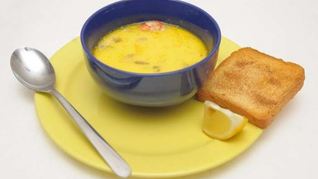 Рецепт Сырного крема суп с креветками