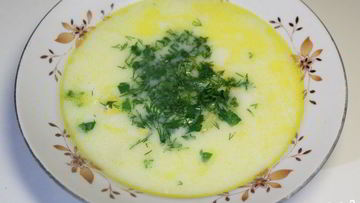 Рецепт Сырного супа на курином бульоне