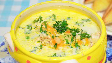 Рецепт Сырного супа по-французски с плавленым сыром