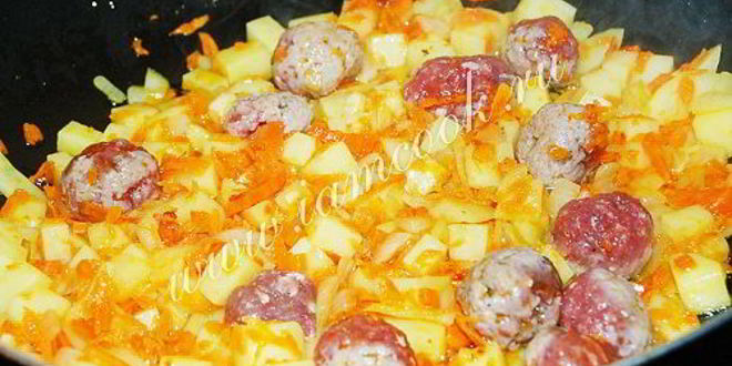 Рецепт сырного супа с фрикадельками