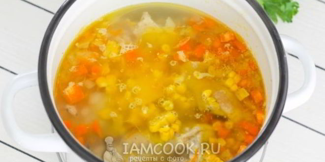 Рецепт сырного супа с гренками