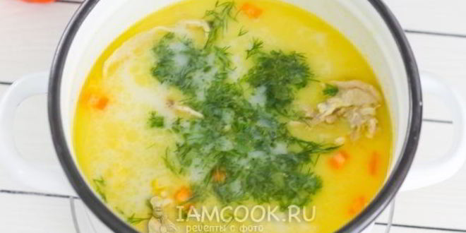 Рецепт сырного супа с гренками