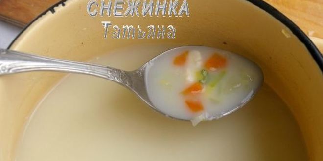 Рецепт сырного супа с клецками из кабачка и сыра джюгас