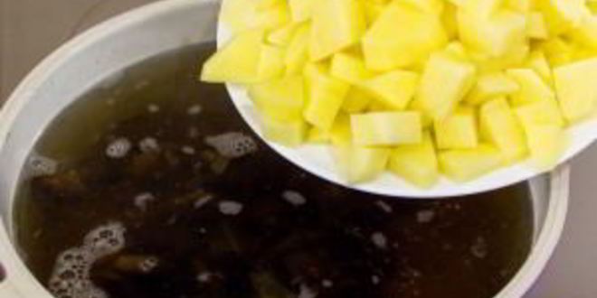 Рецепт сырного супа с опятами