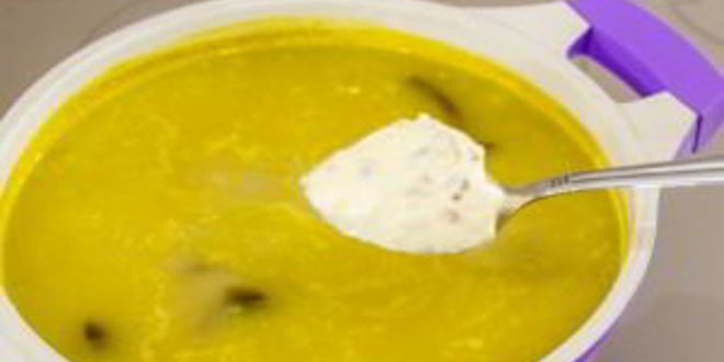 Рецепт сырного супа с опятами