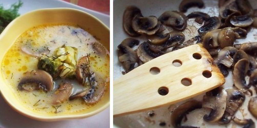 Как приготовить сырный суп с шампиньонами