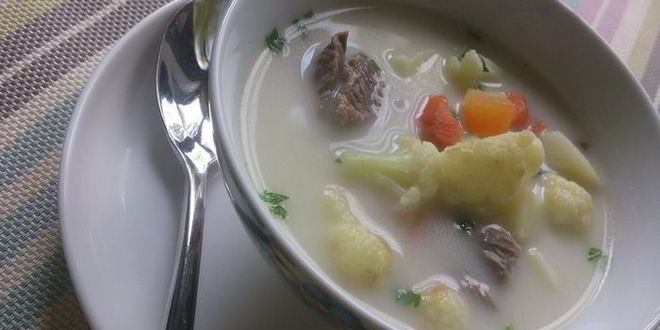 Рецепт сырного супа с цветной капустой