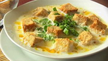 Рецепт Сырного супа со сливками