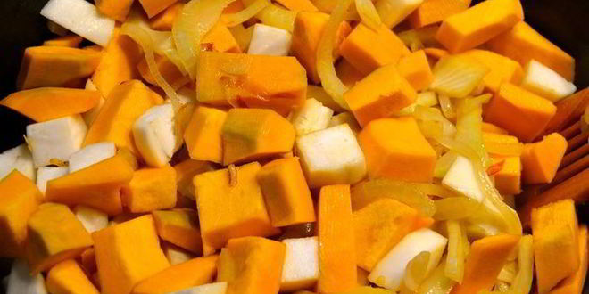 Рецепт тыквенного супа с яблоками