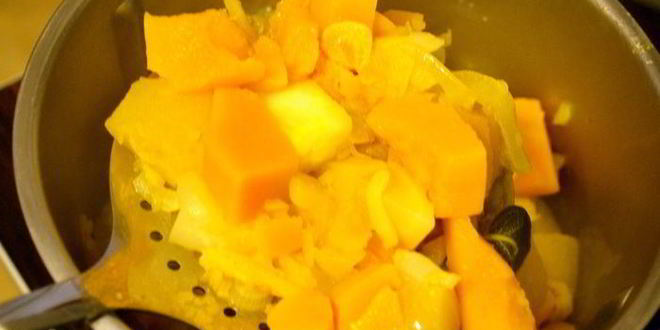 Рецепт тыквенного супа с яблоками