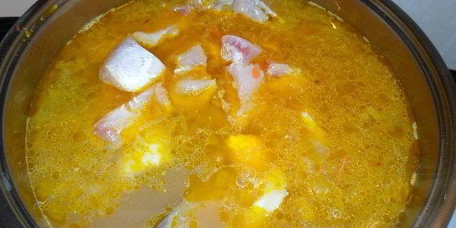 Рецепт ухи из трех видов рыбы
