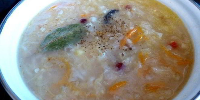 Рецепт запорожского капустняка с уткой и копченым черносливом