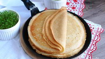 Рецепт Блинчиков на кефире тонкие с дырочками