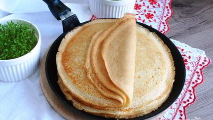 Рецепт Блинчиков на кефире тонкие с дырочками