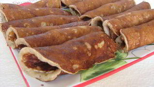 Рецепт Блинчиков ржаных с яблоками