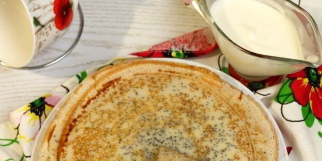 Рецепт блинчиков с маком