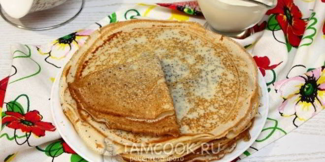 Рецепт блинчиков с маком