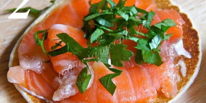 Рецепт блинчиков с семгой