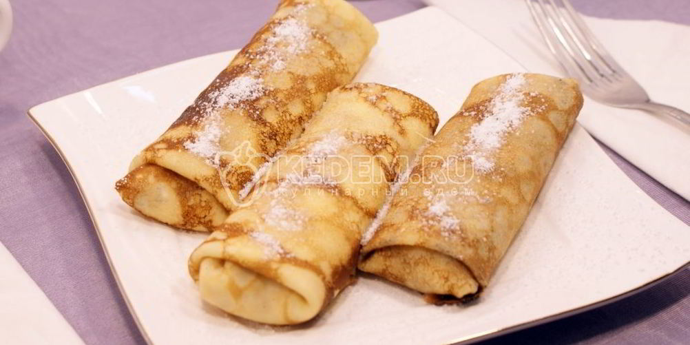 Как приготовить блинчики с творогом и изюмом