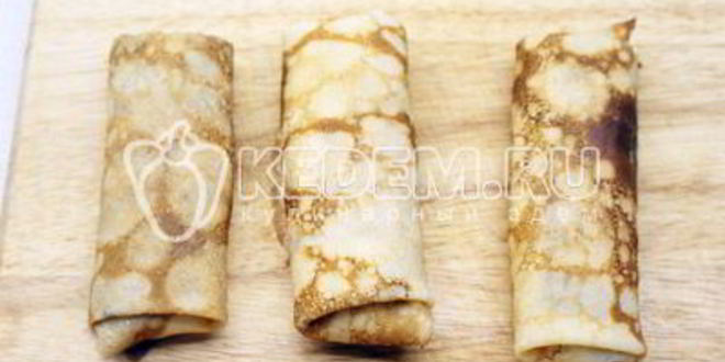 Рецепт блинчиков с творогом и изюмом