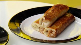 Рецепт Блинчиков с жареной капустой