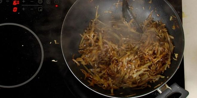 Рецепт блинчиков с жареной капустой