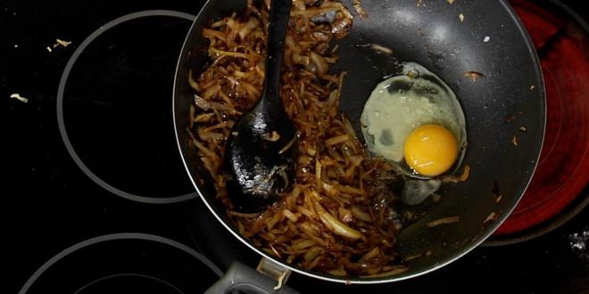 Рецепт блинчиков с жареной капустой