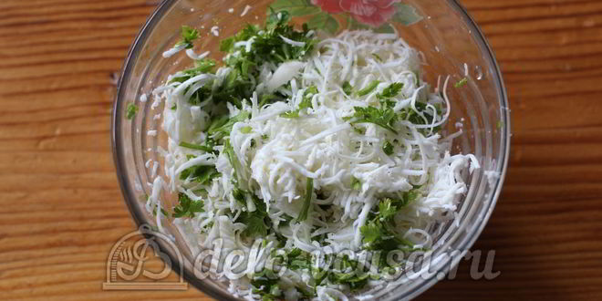 Рецепт блинов с брынзой и зеленью