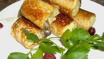 Рецепт Блинов с картошкой и грибами